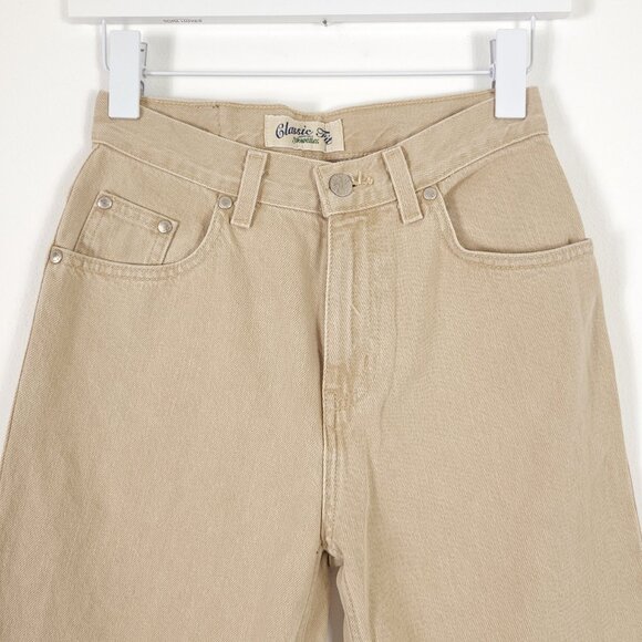 Vintage Y2K Tan Classic Fit Tapered Leg Jeans - Picture 2 of 10